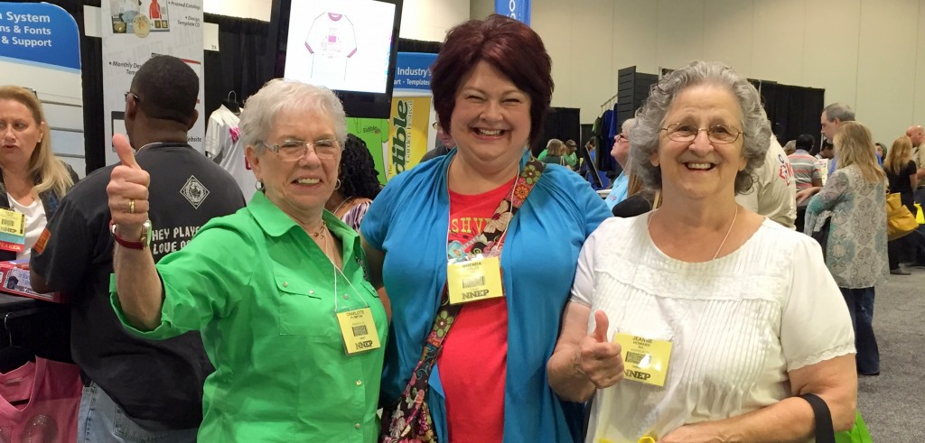 Happy embroidery professionals at NNEP's Embroidery trade show, Embroidery Mart